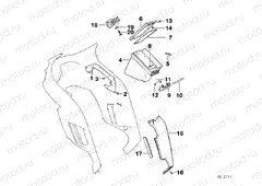 Trim panel-side pocket/knee padding