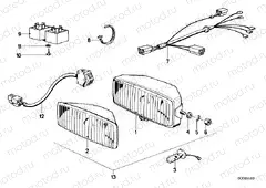 Trim panel signalling light/headlight