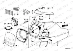 Trim panel upper part