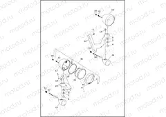 TURN SIGNALS, FRONT AND HEADLAMPS - FLHTCUTG -HDI, ENGLAND, CHINA