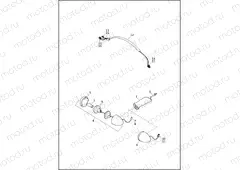 TURN SIGNALS, REAR - XL883N, XL1200NS, XL1200X, XL1200XS, 1200X ANX