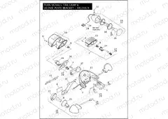 TURN SIGNALS, TAIL LAMP & LICENSE PLATE BRACKET - XR1200/X