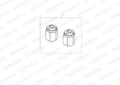 Valve Cap Kit, Bubble Badge, Chrome