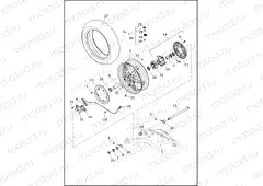 WHEEL, REAR, 5-SPOKE