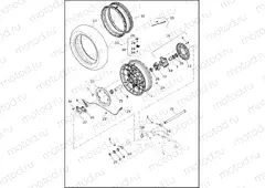 WHEEL, REAR, LACED