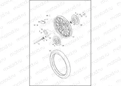 WHEELS, FRONT, CAST - 883L/N/R, 1200C/CA/CP
