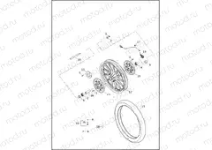 WHEELS, FRONT, CAST - 883L/N/R, 1200C/CA/CP/T