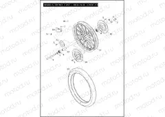 WHEELS, FRONT, CAST - 883L/N/R, 1200C/CP