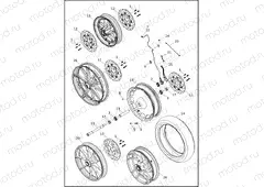 WHEELS, FRONT, CAST AND SLOTTED