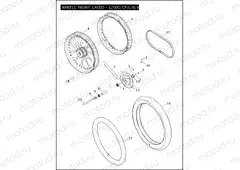 WHEELS, FRONT, LACED - 1200C/CP/L/N/X