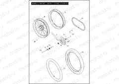 WHEELS, FRONT, LACED - 1200C/CP/N/V/X