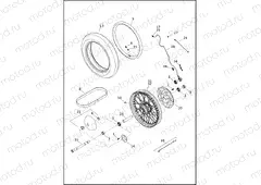 WHEELS, FRONT, LACED