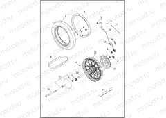 WHEELS, FRONT, LACED