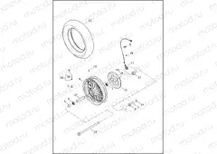 WHEELS, REAR, CAST - 883L/N/R, 1200C/CA/CP/T