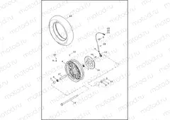 WHEELS, REAR, CAST - ABS ONLY - XL883L, XL883N, XL1200CX, XL1200NS, XL1200T, XL1200X, XL1200XS