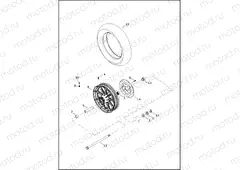 WHEELS, REAR, CAST - NON-ABS