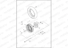 WHEELS, REAR, CAST - NON-ABS - XL883L, XL883N, XL1200CX, XL1200NS, XL1200X, XL1200XS