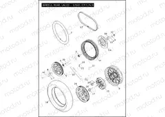 WHEELS, REAR, LACED - 1200C/CP/L/N/X
