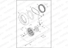 WHEELS, REAR, LACED - XL1200C, XL1200CB, XL1200CP, XL1200V