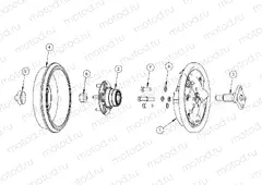 WHEELS | WHEELS, COMPONENTS, END, RIGHT REAR - e6/eLXD (49GEMWHEELS11ENDRTRRE6)