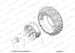 WHEELS | WHEELS, FRONT - A20SLZ95AE (C102341-1)