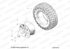 WHEELS | WHEELS, FRONT - G22GXK99AP/BP (C701121-2)