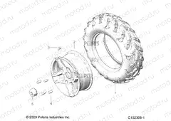WHEELS | WHEELS, FRONT TIRE - A22SJE57AX/BX (C102306-1)