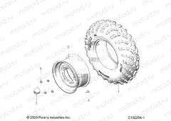 WHEELS | WHEELS, FRONT TIRE - A23SDE57P4 (C102254-1)