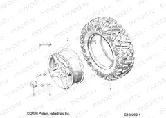 WHEELS | WHEELS, FRONT TIRE - A23SHE57AL/AS (C102290-1)