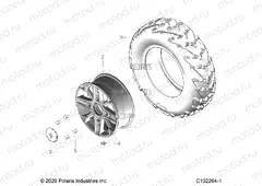 WHEELS | WHEELS, FRONT TIRE - A23SXE95PG/PK (C102264-1)