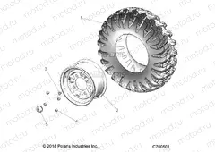 WHEELS | WHEELS, FRONT - Z20A5A87B2/E87BP/BK/BX (C700501)