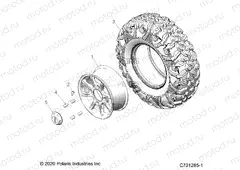 WHEELS | WHEELS, FRONT - Z21R4F92AH/BH (C701285-1)
