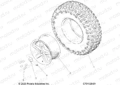 WHEELS | WHEELS, FRONT/REAR - Z22RME2KAG/BG/K2KAN/BN (C701128-01)