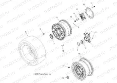 WHEELS | WHEELS, REAR and HUB - A09ZN85/8X ALL OPTIONS (49ATVWHEELREAR09SPXP550)