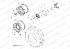 WHEELS | WHEELS, REAR - R11VH76/VY76 ALL OPTIONS (49ATVWHEELREAR09RZR)