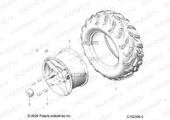 WHEELS | WHEELS, REAR TIRE - A22SJE57AX/BX (C102306-2)