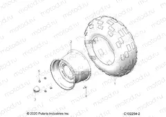WHEELS | WHEELS, REAR TIRE - A23SDE57P4 (C102254-2)