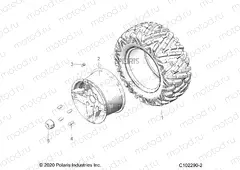 WHEELS | WHEELS, REAR TIRE - A23SHE57AL/AS (C102290-2)