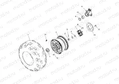 WHEELS | WHEELS, REAR TIRE and BRAKE DISC - A17SES57CL/EL (49ATVWHEELREAR15570SP)