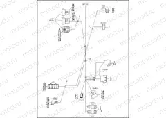 WIRING HARNESS, INTERCONNECT - 1994 FLHTP WINDSHIELD (1 OF 2)