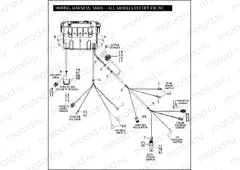 WIRING HARNESS, MAIN - ALL MODELS EXCEPT FXCWC (3 OF 3)