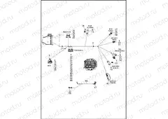 WIRING HARNESS, MAIN, NON-ABS - FLHT, FLHX (8 OF 8)