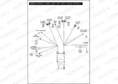 WIRING HARNESS, MAIN, NON-ABS (NON-FAIRING MODELS) (1 OF 5)
