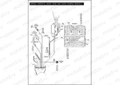 WIRING HARNESS, MAIN, NON-ABS (NON-FAIRING MODELS) (3 OF 5)