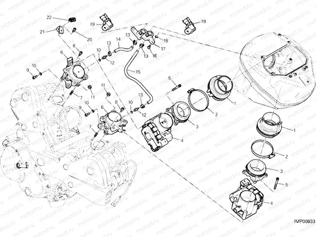 016 - THROTTLE BODY (1) » INTAKE, CARBURETTOR