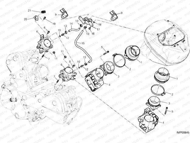 016 - THROTTLE BODY (2) » INTAKE, CARBURETTOR