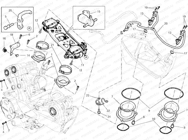 017 - THROTTLE BODY (1) » INTAKE, CARBURETTOR