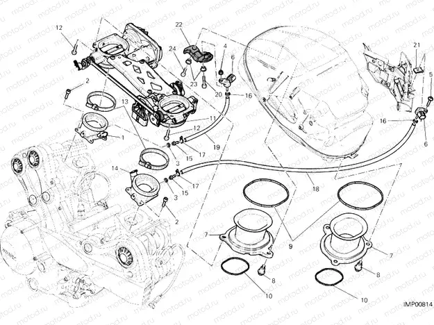 017 - THROTTLE BODY (2) » INTAKE, CARBURETTOR