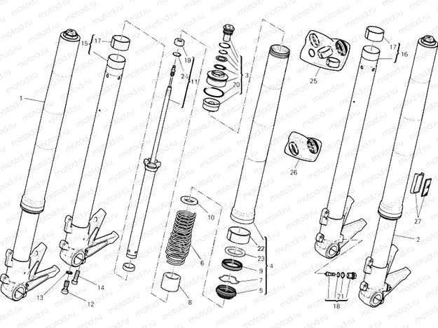 024 - FRONT FORK (1) » FRONT SUSPENSION