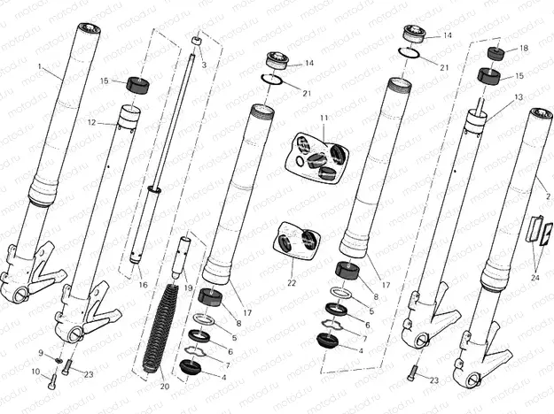 024 - FRONT FORK (2) » FRONT SUSPENSION